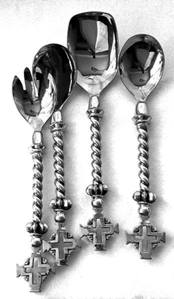 Cross style, salad servers, rice server and server